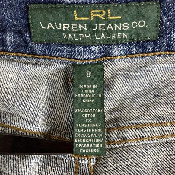 LRL Ralph Lauren Jeans Co Women's size 8 Blue Classic Stretch High Rise Denim - Picture 13 of 16